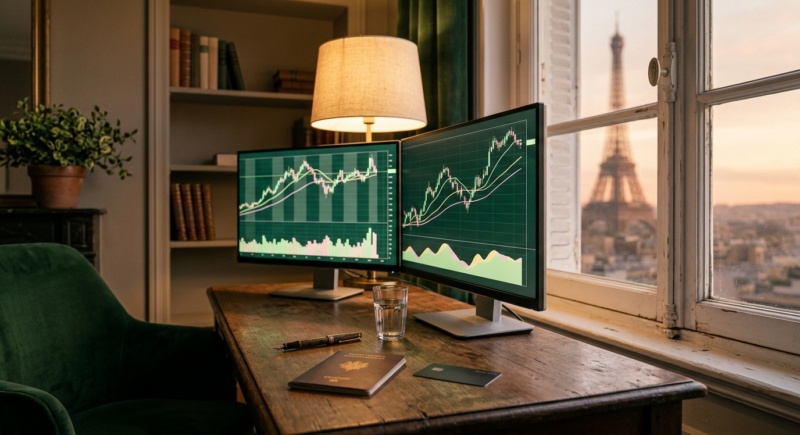 Prop Firm Futures Accessible depuis la France : Guide 2026 — image éditoriale TickWise