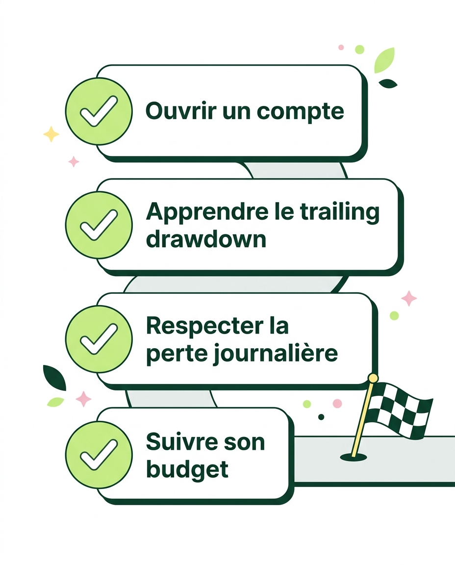 Prop Firm pour Débutants en 2026 : Par Où Commencer ? — parcours / étapes