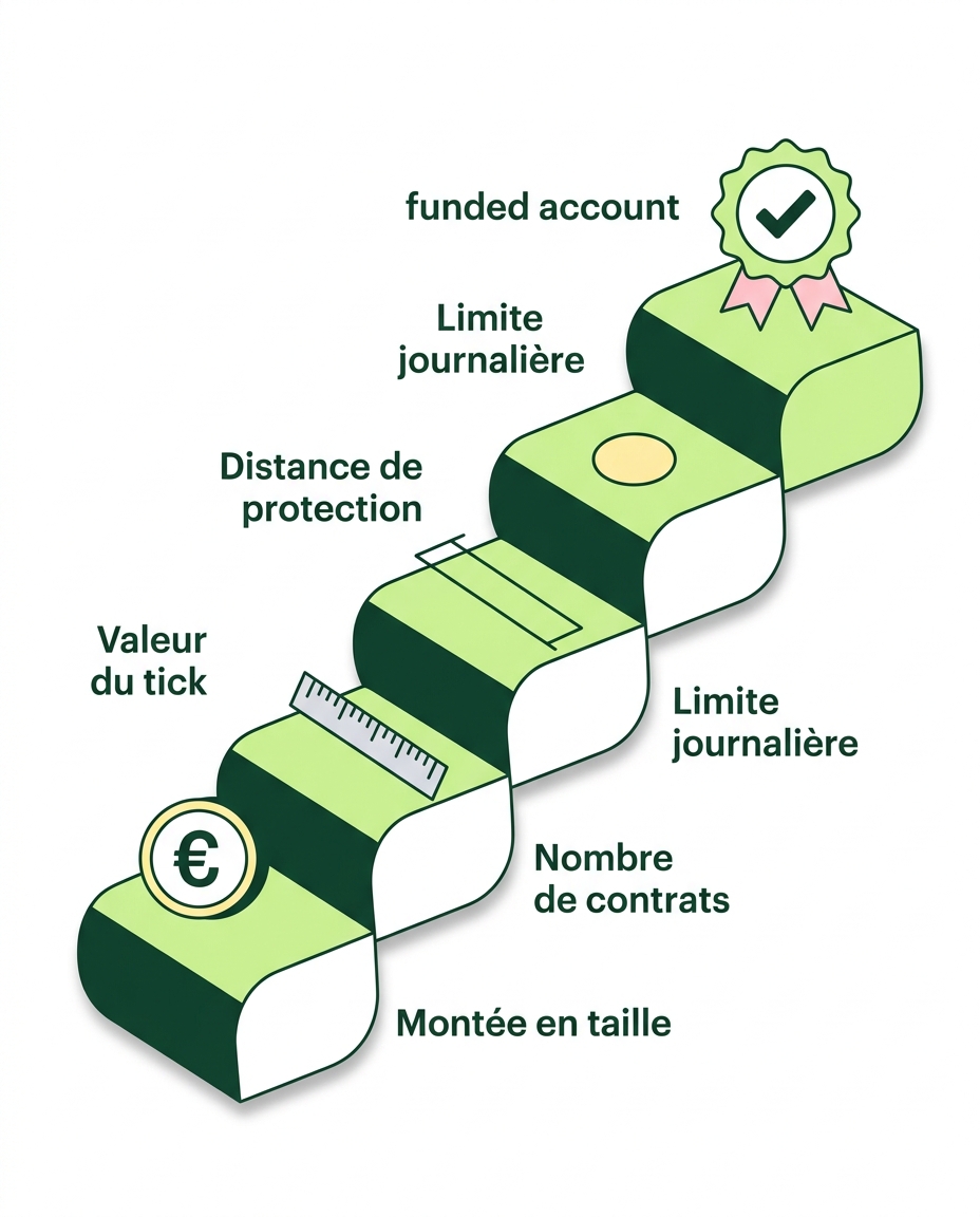 Le Russell 2000 (RTY) en Futures : Guide pour Comptes Financés — parcours / étapes