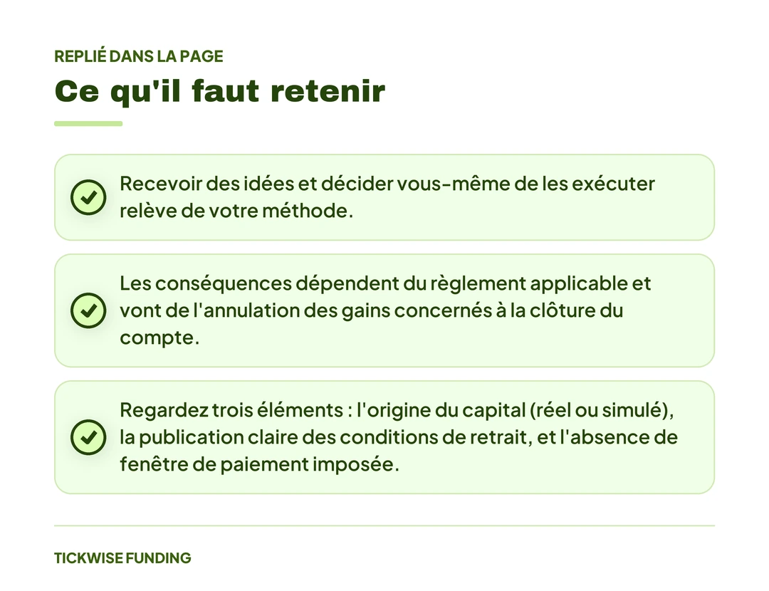 Copy Trading et Partage de Compte : Les Règles à Ne Jamais Enfreindre — Ce qu'il faut retenir