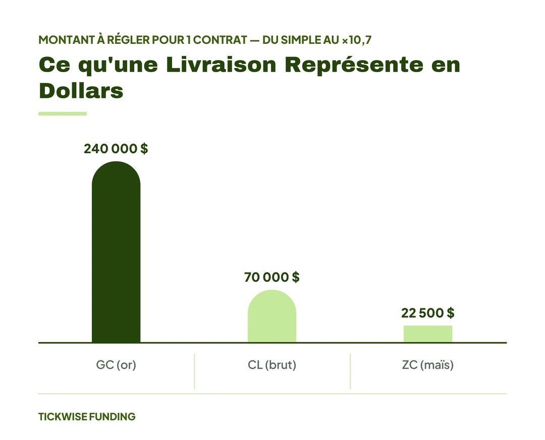 Règlement en Espèces ou Livraison Physique : Ce qui Arrive à l'Échéance — Ce qu'une Livraison Représente en Dollars