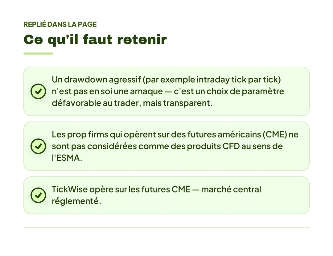 Arnaques Prop Firm : Comment les Repérer et les Éviter — Ce qu'il faut retenir