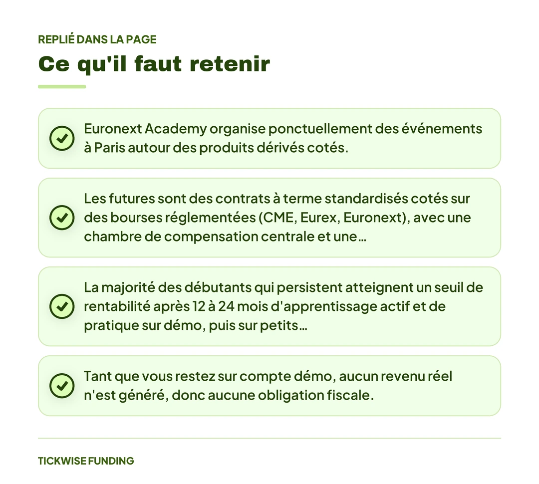 Se Former au Trading de Futures en France : Ressources Gratuites — Ce qu'il faut retenir